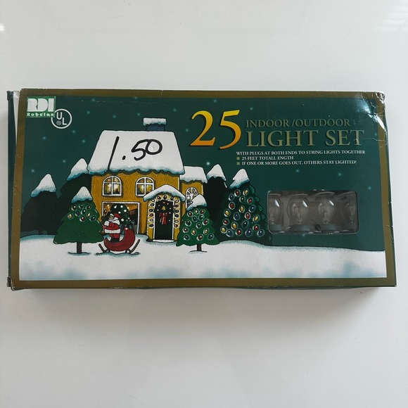 RDI Other - VTG RDI 25 Lights Christmas White Light Set Indoor/ Outdoor